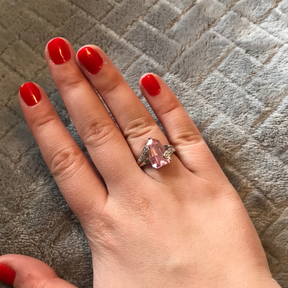 Stunning pink statement ring